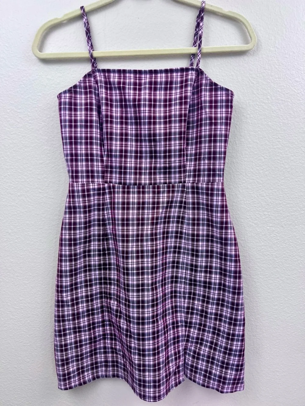 BP Mini Dress XS Pink Plaid Schoolgirl Y2K Coquette Grunge 90s Preppy Retro - Picture 2 of 5